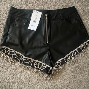 Akira leather look hot shorts